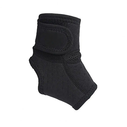 Adjustable ankle support brace in black, designed for comfort and support