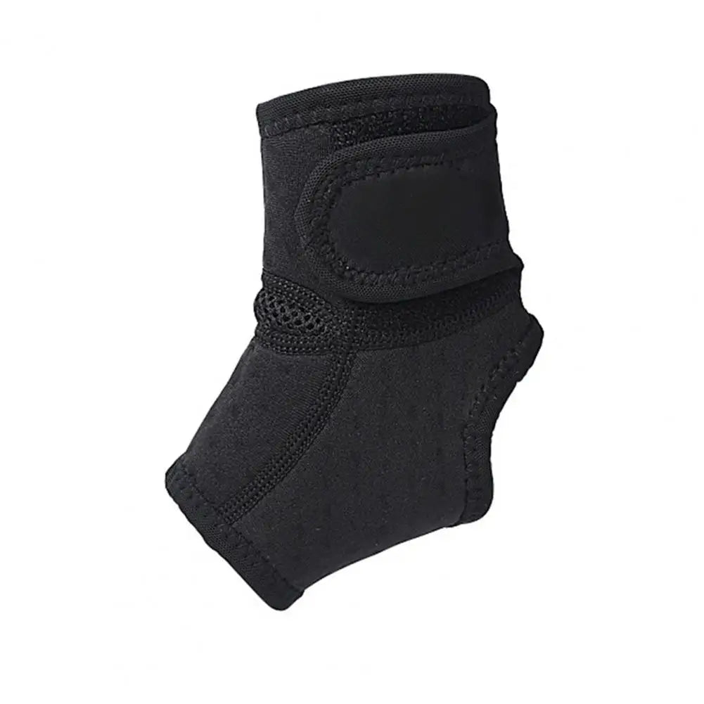 Adjustable ankle support brace in black, designed for comfort and support