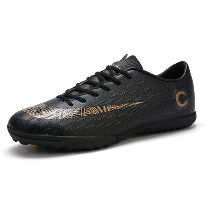 Mens Astro Turf Football Boots | Black and Gold 