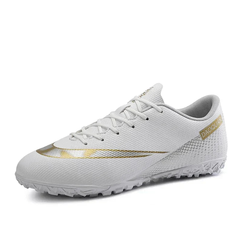 Mens Astro Turf Football Boots | White and Gold 