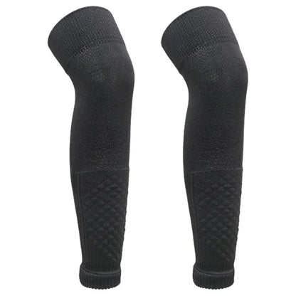 Pair of black Football Leg Sleeves Socks