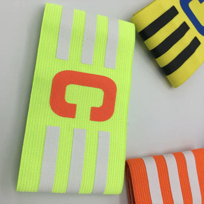 Football captain armband, Fluorescent with C, soccer accessories