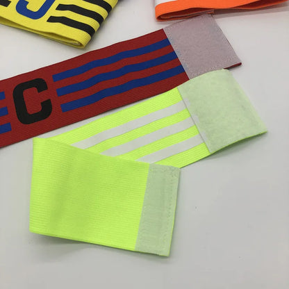 Football captain armband, Fluorescent with C Folded, soccer accessories 