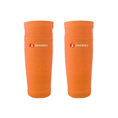 Orange Sleeves for Football Shin Pads