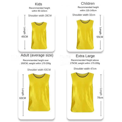 The Dimensions of the Football Training Bibs