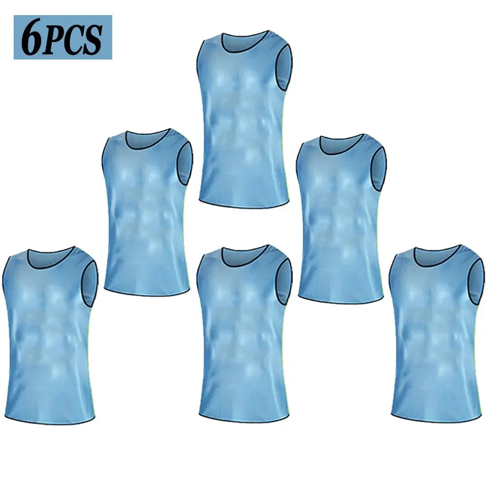 Six Football Training Bibs