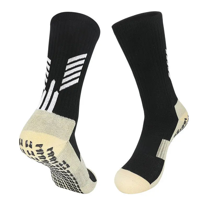 Black grip socks - mid-calf length