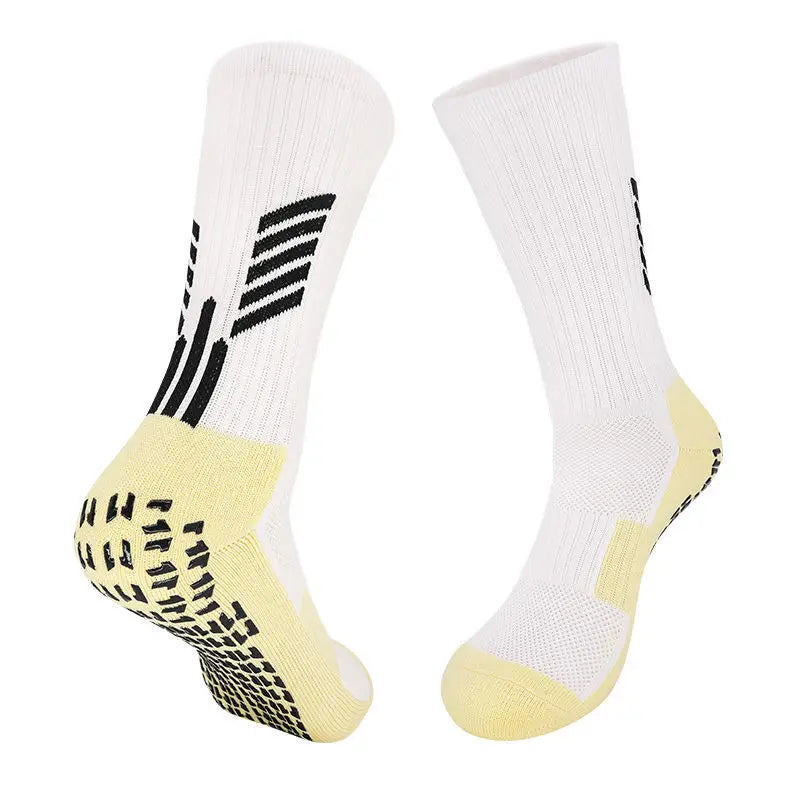 White grip socks - mid-calf length