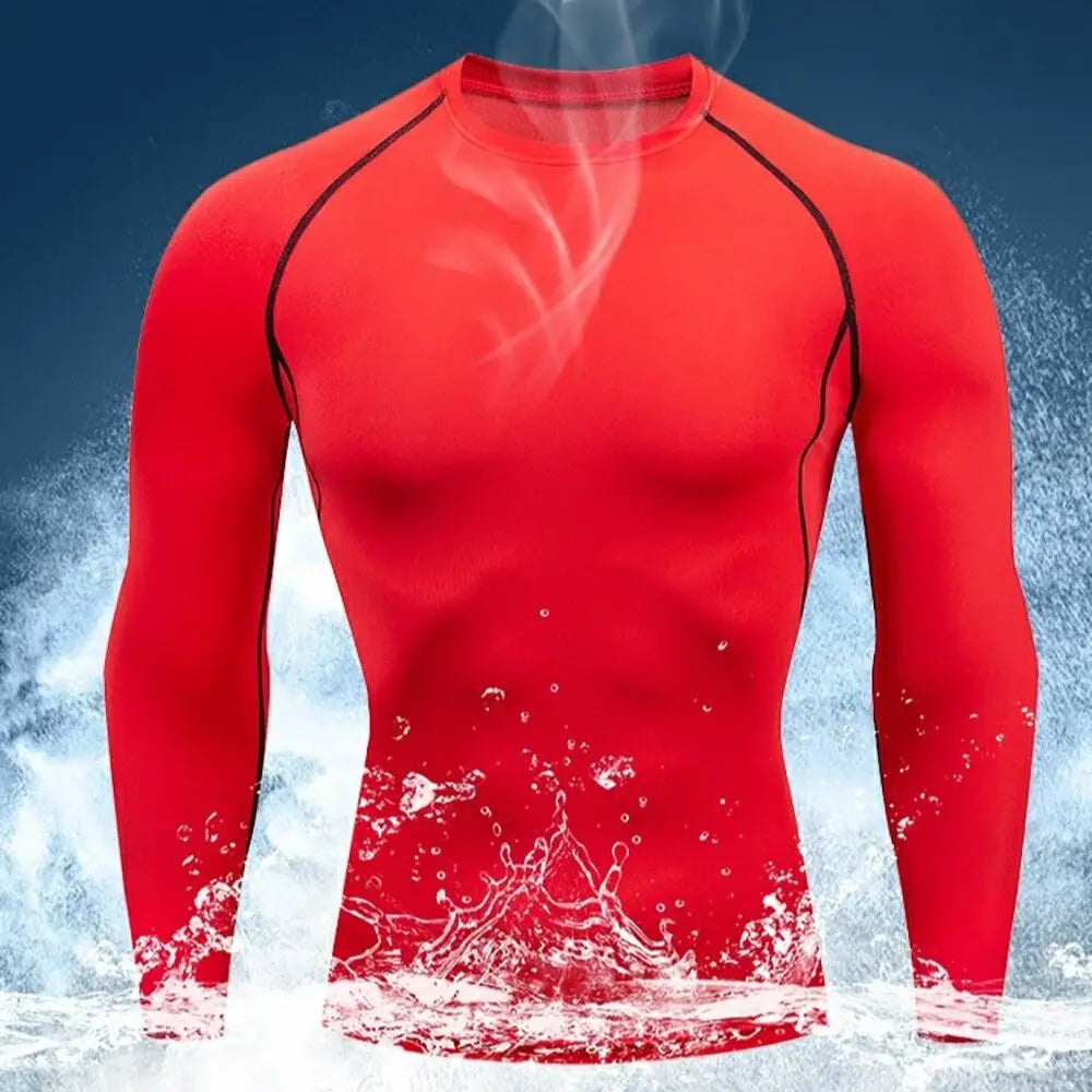 Men's Active Compression Training Top Red