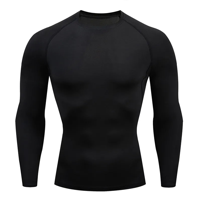 Black Men's Active Compression Training Top