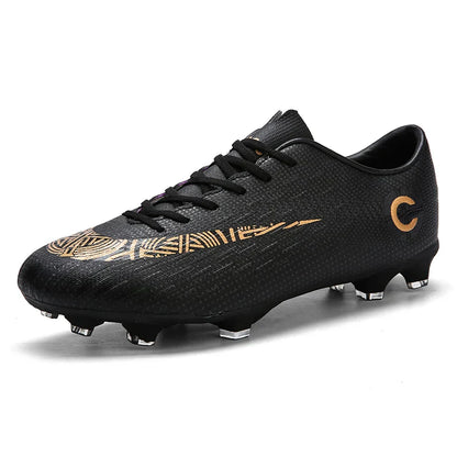 Mens Astro Turf Football Boots Black and Gold