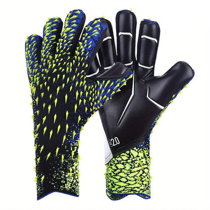 Green goalkeeper-gloves