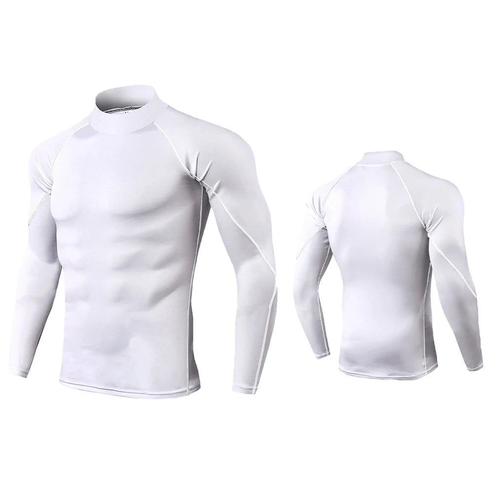 White Long Sleeve Compression Shirt