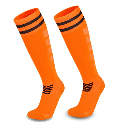 Orange Non-Slip Football Socks