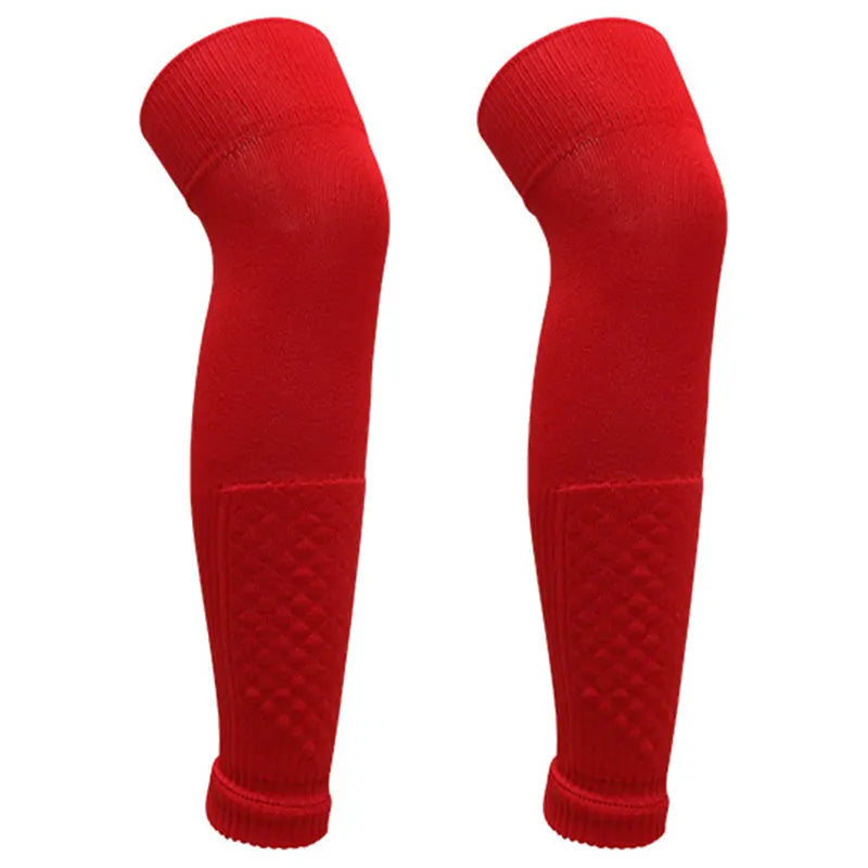 Pair of red Football Leg Sleeves Socks