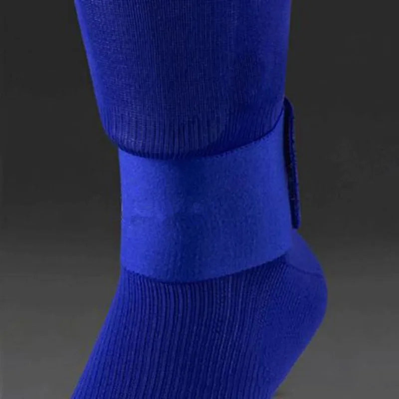 blue Shin guard fixed bandage tape