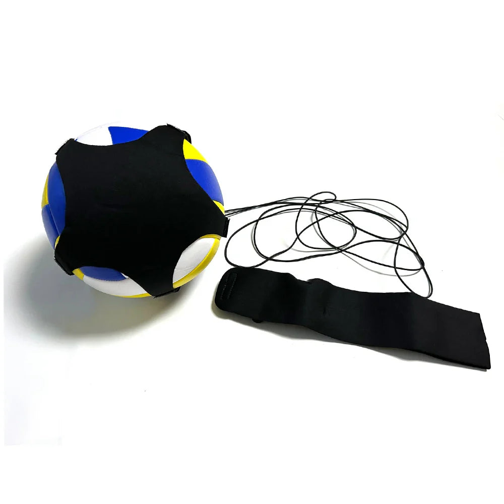 Solo football kick trainer together 